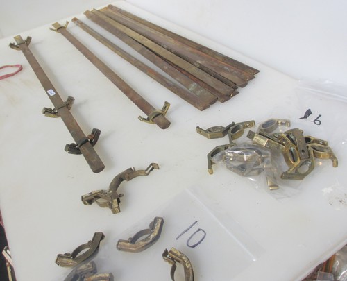 Antique brass stair rods x11 - stair,