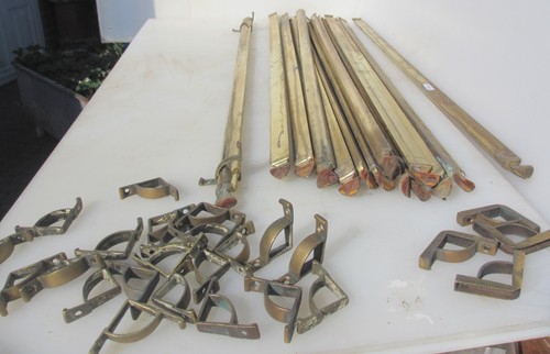 Antique brass stair rods - rods, &