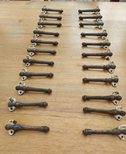 Vintage iron stair - iron,