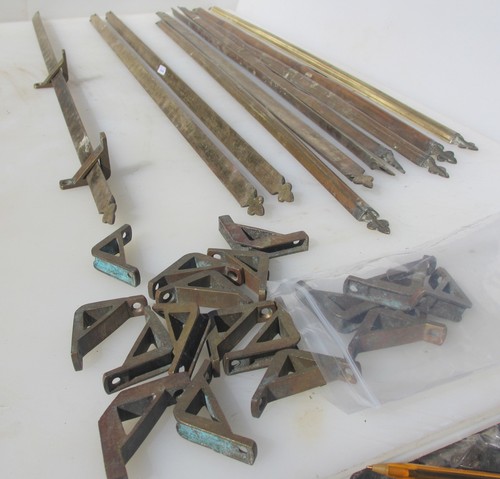 Antique brass stair rods x10 - antique,