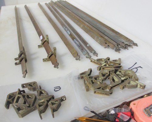 Antique brass stair rods x14 - brass, &